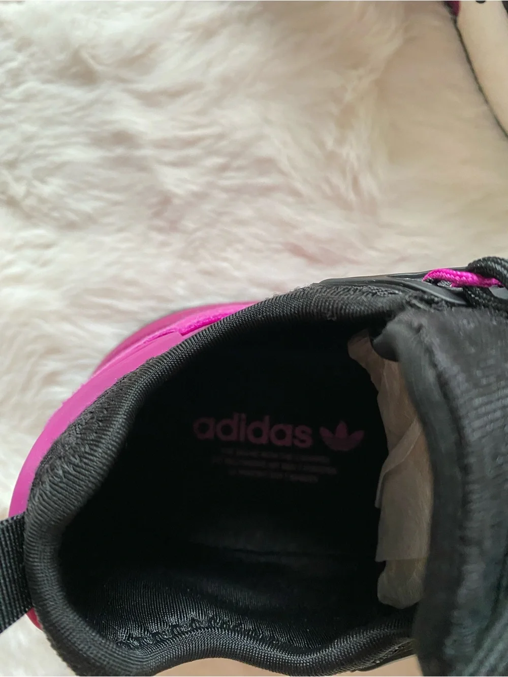adidas Women's Black Athletic Sneakers with Pink Accents